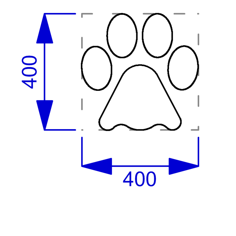 Technical render of a Saferturf Lion Paw